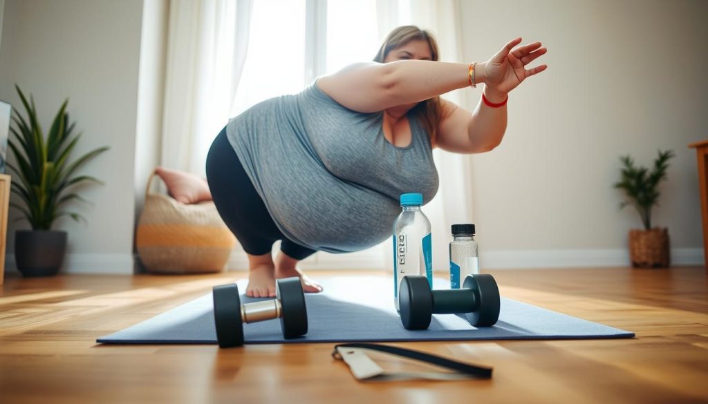 easy exercises for overweight beginners